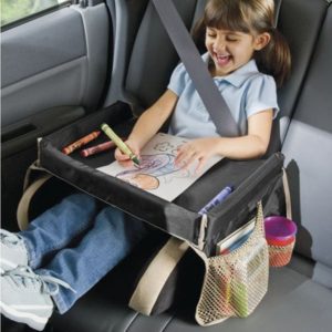 Kids Safety Car Seat Travel Tray Activity Drawing Board Bag