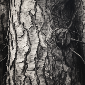 Nature-Inspired Charcoal Drawings